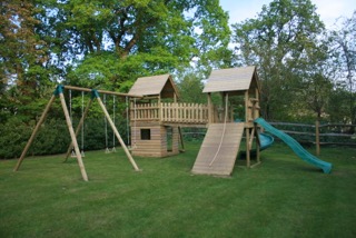 Children's climbing frame keeps the kids happy and active.