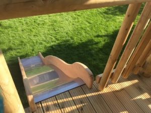 Climbing frame slides can make good homemade water slides