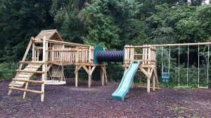 wood platforms zip wire