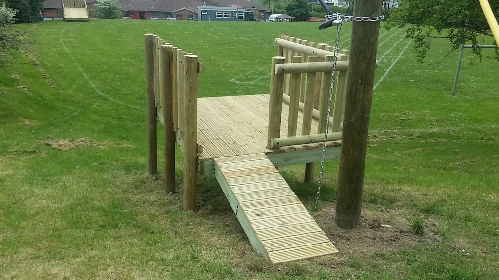 take off platform for zip wire at school - Wooden Climbing Frame & Tree ...