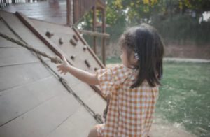 climbing wall in garden